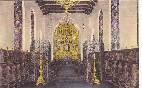 St Francis Chapel Mission Inn Riverside California Handcolored Albertype