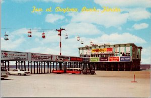 Fun at Daytona Beach Florida FL Pier New Sky Lift Unused Vintage Postcard H19