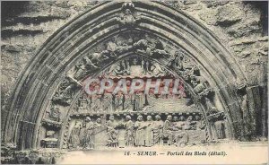 Old Postcard Semur of Bleds Portal (Detail)