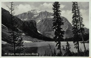 Mt. Temple, Near Lake Louise, Alberta, Canada, Early Postcard, Used in 1938