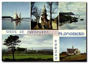 Postcard Modern Colors Plomodiern Brittany in Sainte Marie du Menez Hom and S...