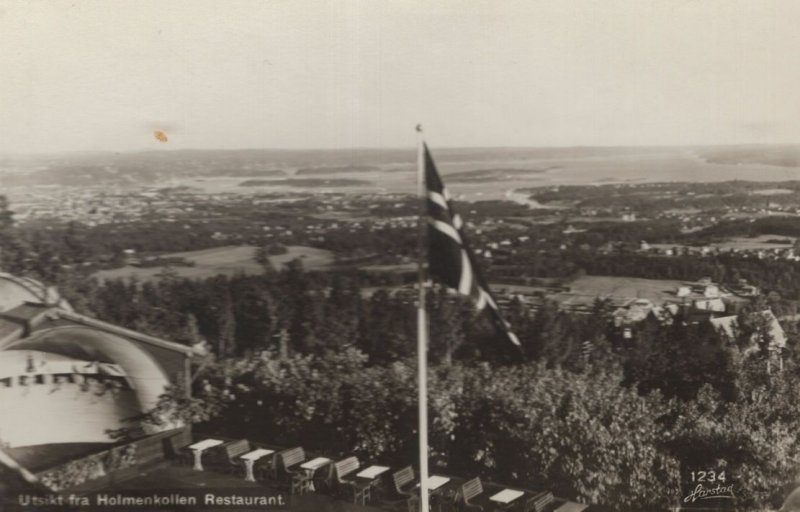 Utsikt Fra Holmenkollen Restaurant Norway Postcard