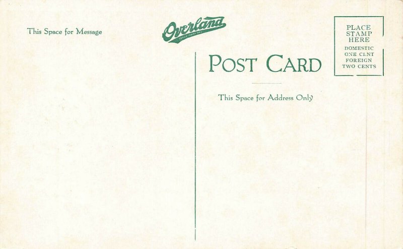 Overland Model 83B Touring Car Advertising Postcard