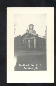 RPPC BRADFORD PENNSYLVANIA BEDFORD COUNTY COURTHOUSE REAL PHOTO POSTCARD