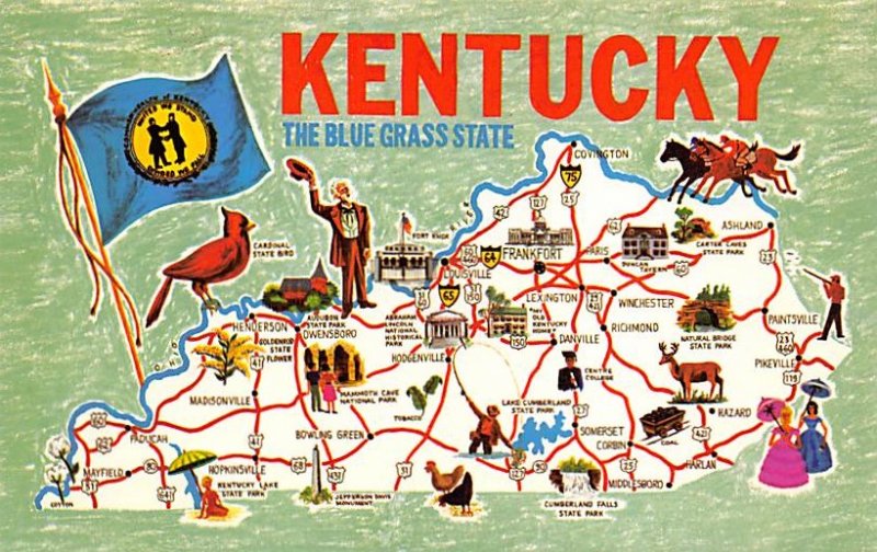 Maps Kentucky USA Unused