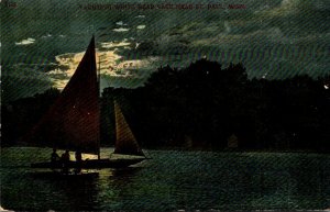 Minnesota St Paul Yachting On White Bear Lake 1912