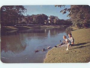 Pre-1980 FEEDING THE DUCKS Long Island - East Hampton New York NY hn5558