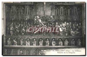 Old Postcard Meillant Cher altarpiece Chateau Chapel