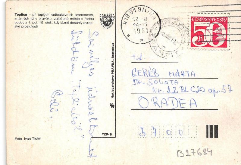 B27684 Teplice pri teplych radioaktivnich paramenech   czech republic