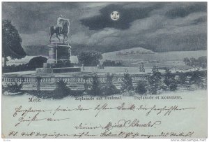 Metz. Esplanade mit Denkmal,  France. , PU--1898