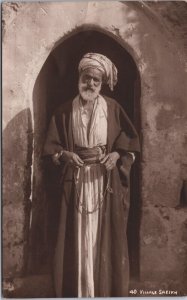 Algeria Native Village Sheikh Vintage RPPC 09.36