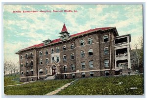 c1910 Jennie Edmundson Hospital Council Bluffs Iowa IA Antique Unposted Postcard