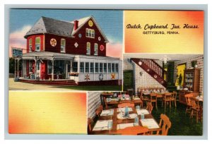 Dutch Cupboard Tea House, Gettysburg PA c1950 Linen Postcard Z67