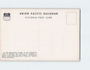 Postcard In the Observation Lounge on the Domeliners, Union Pacific Railroad 