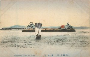 Japan hand colored C-1910 Matsushima Island Sea Postcard 22-6019