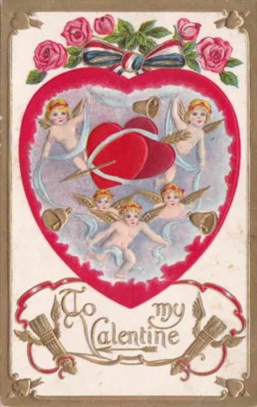 Valentine's Day Cupids and Hearts