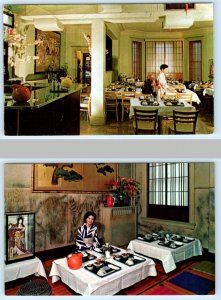 2 Postcards WASHINGTON D.C. ~ Japanese Restaurant TOKYO SUKIYAKI c1960s