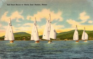 Maine North East Harbor Sail Boat Races 1956