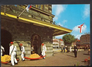 Netherlands Postcard - Alkmaar Kaasmarkt - The Cheese Market   B2651