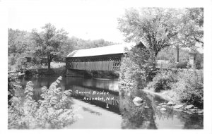 J50/ Ashuelet New Hampshire RPPC Postcard c1950s Covered Bridge 227