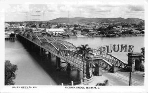 Victoria Bridge Brisbane Queensland Australia 1947 RPPC Real Photo postcard