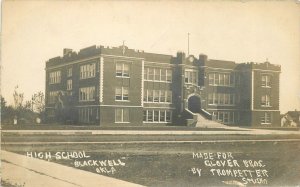 Postcard RPPC Photo Oklahoma Blackwell High School Glover Bros 23-545