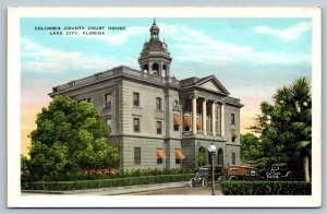 Vintage Florida Postcard - Columbia County Court House   Lake City