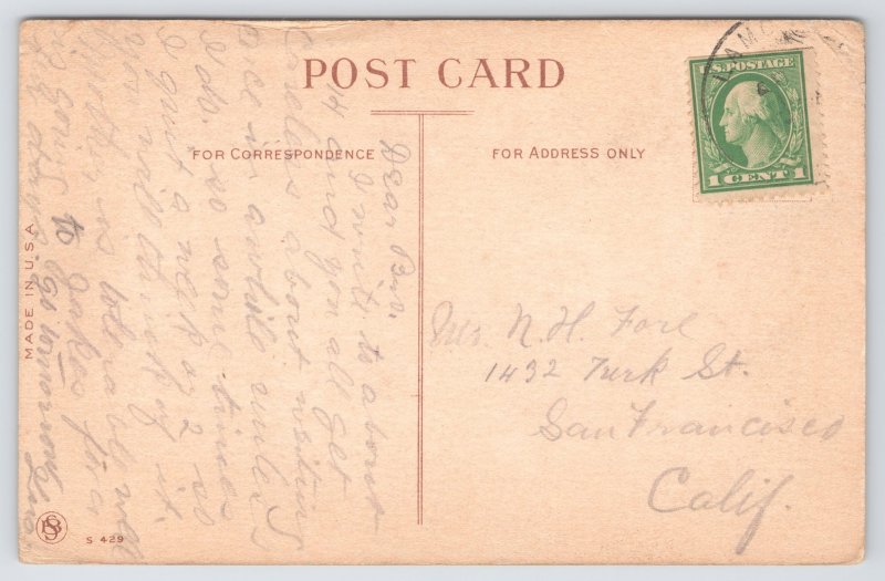 Comics~Boy Dressed As Cowboy Don’t Herd with Down & Outs B&W~Vintage Postcard