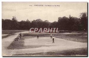 Old Postcard Port Louis Tennis on Patis