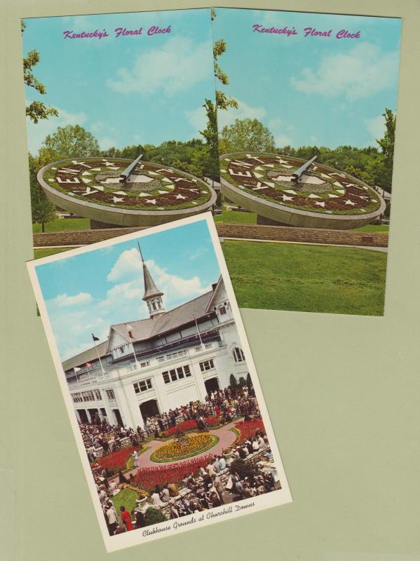 Postcards Kentucky's Floral Clock Churchil Downs Louisville Frankfort