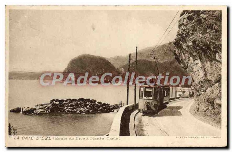 Old Postcard BAY DEZE NICE Road has MONTE CARLO