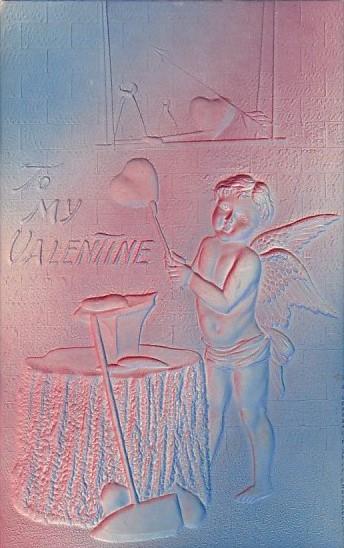 Valentine's Day Cupid Forging Heart 1908