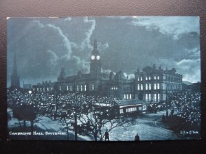 Lancashire SOUTHPORT by MOONLIGHT Cambridge Hall - Old Postcard