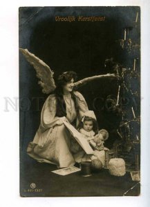 240131 X-MAS Christmas GIRL Guardian ANGEL Doll Vintage PHOTO