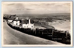 Saunton North Devon England Postcard Saunton Sands c1940's Vintage RPPC Photo
