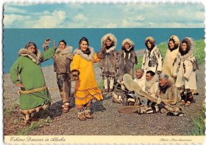 ESKIMO DANCERS IN ALASKA Native American Indians 4x6 c1960s Vintage Postcard