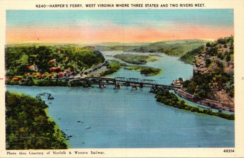 West Virginia Harper's Ferry Where Three States and Two Rivers Meet