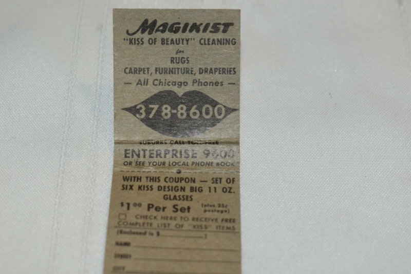 Magikist Advertising 20 Strike Matchbook Cover