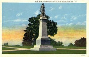 Col. Seth Warner Monument - Bennington, Vermont VT Postcard