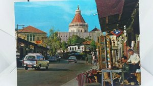 Vintage Postcard Street Sellers Near The Church of Anunciation Nazareth