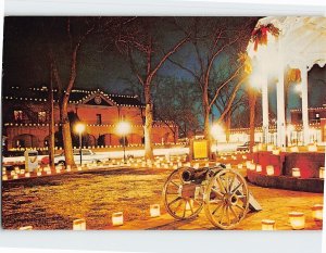 Postcard Luminarias at Old Town Plaza Albuquerque New Mexico USA