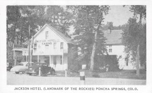 JACKSON HOTEL Poncha Springs, Colorado Roadside Museum c1940s Vintage Postcard