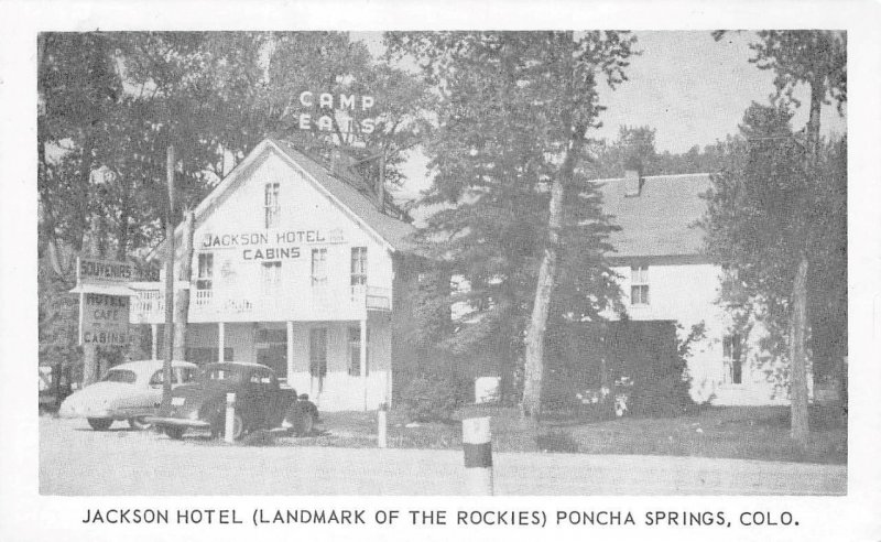 JACKSON HOTEL Poncha Springs, Colorado Roadside Museum c1940s Vintage Postcard 