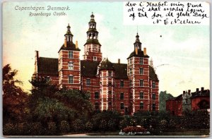 1906 Copenhagen Denmark Rosenborg Castle Landscape Grounds Posted Postcard