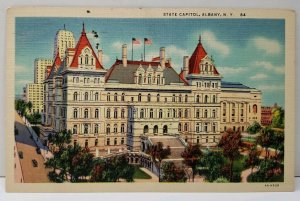 Albany NY State Capitol Linen to Chambersburg Pa Postcard E16