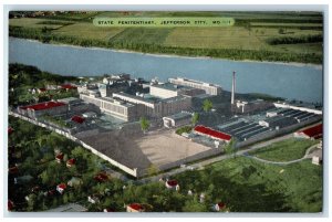 Jefferson City Missouri MO Postcard Aerial View Of State Penitentiary c1940's