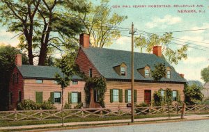 Vintage Postcard 1910's Gen. Phil Kearny Homestead Belleville Newark New Jersey