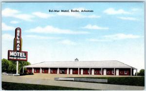 BEEBE, Arkansas  AR   Roadside  BEL-MAR HOTEL   ca 1940s Linen  Postcard