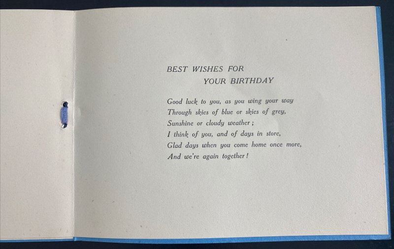 Tucks Royal Air Force RAF Birthday Card Military WW2