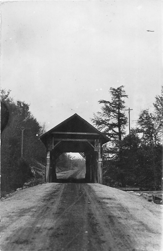 G45/ Moors New York RPPC Postcard c1950s Covered Bridge